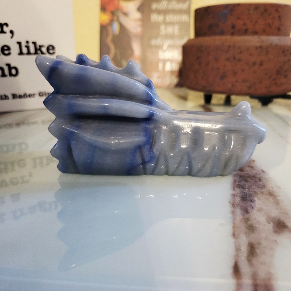 Blue Dragon Crystal Figurine